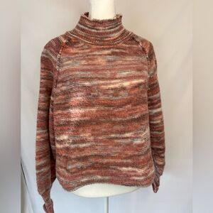 Altar'd State Multicolor Variegated Yarn Mock Neck Sweater